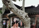 苏州拙政园拍美女