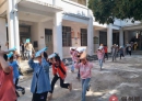 六靖龙湾小学开展防震减灾应急疏散演练